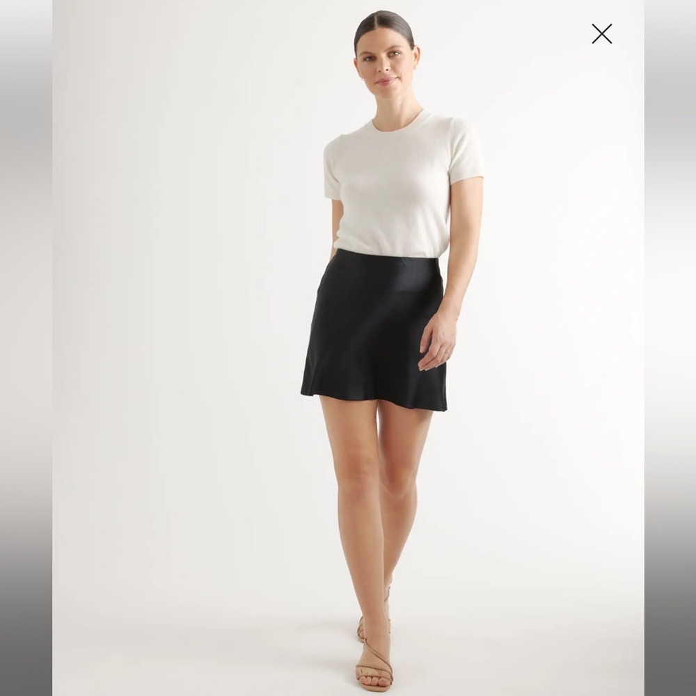 SOLD Quince 100% silk washable mini skirt
